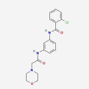 molecular formula C19H20ClN3O3 B4491823 2-chloro-N-{3-[(4-morpholinylacetyl)amino]phenyl}benzamide 