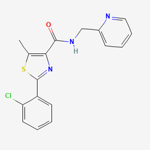 2-(2-CHLOROPHENYL)-5-METHYL-N-(2-PYRIDYLMETHYL)-1,3-THIAZOLE-4-CARBOXAMIDE