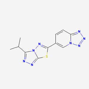 3-ISOPROPYL-6-[1,2,3,4]TETRAAZOLO[1,5-A]PYRIDIN-6-YL[1,2,4]TRIAZOLO[3,4-B][1,3,4]THIADIAZOLE