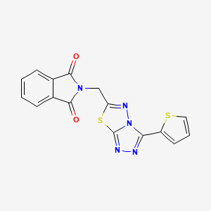 2-{[3-(THIOPHEN-2-YL)-[1,2,4]TRIAZOLO[3,4-B][1,3,4]THIADIAZOL-6-YL]METHYL}-2,3-DIHYDRO-1H-ISOINDOLE-1,3-DIONE