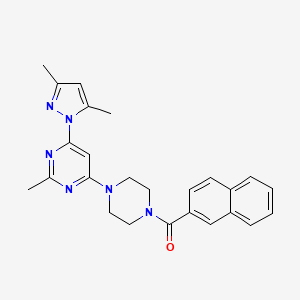 4-(3,5-dimethyl-1H-pyrazol-1-yl)-2-methyl-6-[4-(2-naphthoyl)-1-piperazinyl]pyrimidine