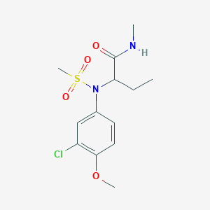 2-[(3-chloro-4-methoxyphenyl)(methylsulfonyl)amino]-N-methylbutanamide