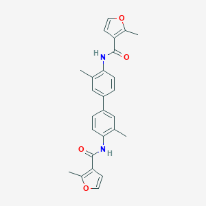 molecular formula C26H24N2O4 B449190 N-{3,3'-dimethyl-4'-[(2-methyl-3-furoyl)amino][1,1'-biphenyl]-4-yl}-2-methyl-3-furamide 