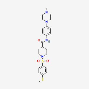 N-[4-(4-methyl-1-piperazinyl)phenyl]-1-{[4-(methylthio)phenyl]sulfonyl}-4-piperidinecarboxamide