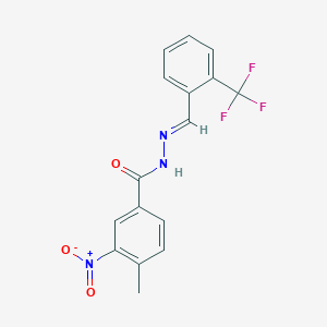 molecular formula C16H12F3N3O3 B449193 3-nitro-4-methyl-N'-[2-(trifluoromethyl)benzylidene]benzohydrazide 