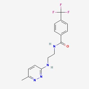 N-{2-[(6-methyl-3-pyridazinyl)amino]ethyl}-4-(trifluoromethyl)benzamide