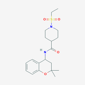 N-(2,2-DIMETHYL-3,4-DIHYDRO-2H-1-BENZOPYRAN-4-YL)-1-(ETHANESULFONYL)PIPERIDINE-4-CARBOXAMIDE