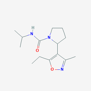 molecular formula C14H23N3O2 B4491950 2-(5-Ethyl-3-methyl-1,2-oxazol-4-YL)-N-(propan-2-YL)pyrrolidine-1-carboxamide 