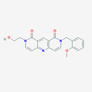 2-(2-hydroxyethyl)-8-(2-methoxybenzyl)pyrido[4,3-b]-1,6-naphthyridine-1,9(2H,8H)-dione