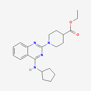 ethyl 1-[4-(cyclopentylamino)-2-quinazolinyl]-4-piperidinecarboxylate