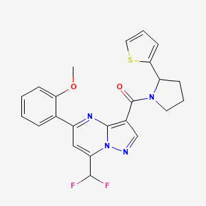 7-(difluoromethyl)-5-(2-methoxyphenyl)-3-{[2-(2-thienyl)-1-pyrrolidinyl]carbonyl}pyrazolo[1,5-a]pyrimidine