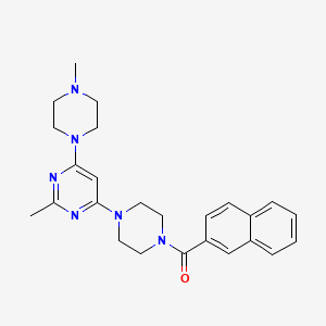 2-methyl-4-(4-methyl-1-piperazinyl)-6-[4-(2-naphthoyl)-1-piperazinyl]pyrimidine