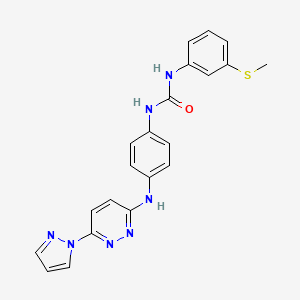 N-[3-(methylthio)phenyl]-N'-(4-{[6-(1H-pyrazol-1-yl)-3-pyridazinyl]amino}phenyl)urea