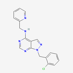 1-(2-chlorobenzyl)-N-(pyridin-2-ylmethyl)-1H-pyrazolo[3,4-d]pyrimidin-4-amine