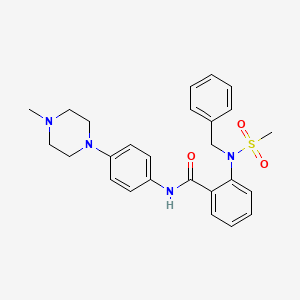 2-[benzyl(methylsulfonyl)amino]-N-[4-(4-methyl-1-piperazinyl)phenyl]benzamide