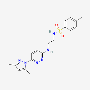 N-(2-{[6-(3,5-dimethyl-1H-pyrazol-1-yl)-3-pyridazinyl]amino}ethyl)-4-methylbenzenesulfonamide