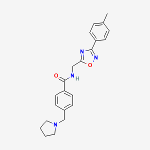 N-{[3-(4-METHYLPHENYL)-1,2,4-OXADIAZOL-5-YL]METHYL}-4-[(PYRROLIDIN-1-YL)METHYL]BENZAMIDE