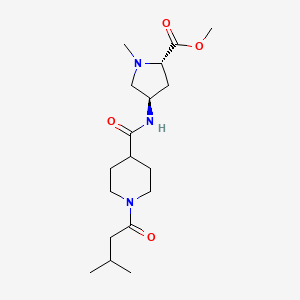 methyl (2S,4R)-1-methyl-4-({[1-(3-methylbutanoyl)piperidin-4-yl]carbonyl}amino)pyrrolidine-2-carboxylate