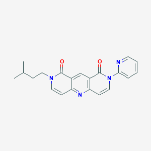 molecular formula C21H20N4O2 B4492068 2-isopentyl-8-(2-pyridyl)pyrido[4,3-b][1,6]naphthyridine-1,9(2H,8H)-dione 