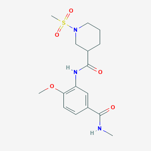 1-METHANESULFONYL-N-[2-METHOXY-5-(METHYLCARBAMOYL)PHENYL]PIPERIDINE-3-CARBOXAMIDE