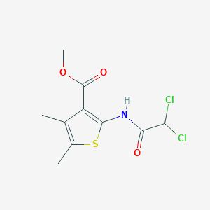 molecular formula C10H11Cl2NO3S B449208 Methyl 2-[(dichloroacetyl)amino]-4,5-dimethyl-3-thiophenecarboxylate 