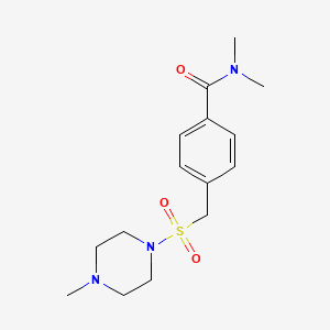 N,N-dimethyl-4-{[(4-methyl-1-piperazinyl)sulfonyl]methyl}benzamide