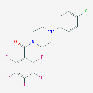 molecular formula C17H12ClF5N2O B449210 [4-(4-Chlorophenyl)piperazin-1-yl](pentafluorophenyl)methanone 