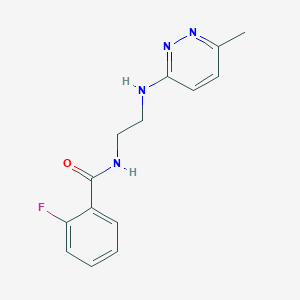 2-fluoro-N-{2-[(6-methyl-3-pyridazinyl)amino]ethyl}benzamide