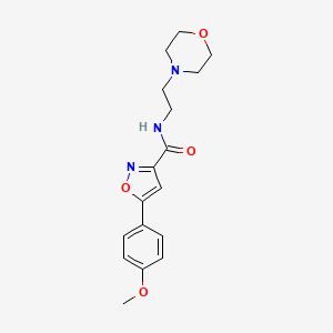 molecular formula C17H21N3O4 B4492110 5-(4-methoxyphenyl)-N-(2-morpholin-4-ylethyl)-1,2-oxazole-3-carboxamide 