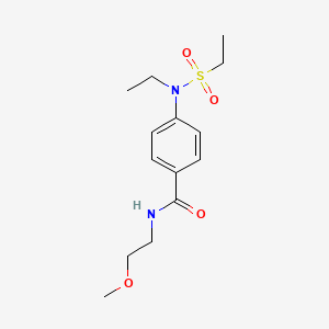 molecular formula C14H22N2O4S B4492125 4-(N-ETHYLETHANESULFONAMIDO)-N-(2-METHOXYETHYL)BENZAMIDE 