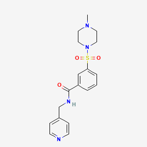 3-[(4-methyl-1-piperazinyl)sulfonyl]-N-(4-pyridinylmethyl)benzamide