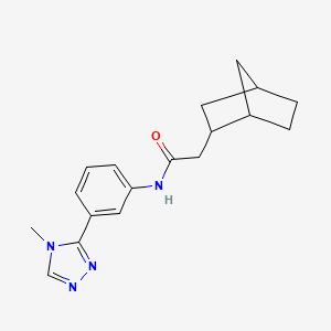 2-bicyclo[2.2.1]hept-2-yl-N-[3-(4-methyl-4H-1,2,4-triazol-3-yl)phenyl]acetamide