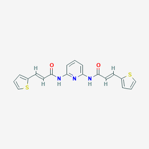 molecular formula C19H15N3O2S2 B449216 (E)-3-thiophen-2-yl-N-[6-[[(E)-3-thiophen-2-ylprop-2-enoyl]amino]pyridin-2-yl]prop-2-enamide 