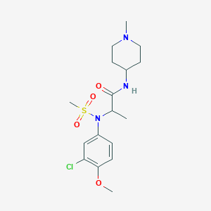 N~2~-(3-chloro-4-methoxyphenyl)-N~1~-(1-methyl-4-piperidinyl)-N~2~-(methylsulfonyl)alaninamide