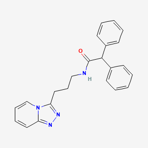 molecular formula C23H22N4O B4492192 2,2-diphenyl-N-[3-([1,2,4]triazolo[4,3-a]pyridin-3-yl)propyl]acetamide 