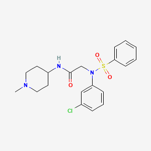 N~2~-(3-chlorophenyl)-N~1~-(1-methyl-4-piperidinyl)-N~2~-(phenylsulfonyl)glycinamide