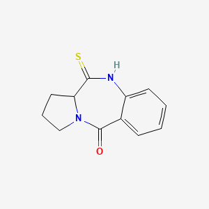 molecular formula C12H12N2OS B4492240 11-sulfanyl-1,2,3,11a-tetrahydro-5H-pyrrolo[2,1-c][1,4]benzodiazepin-5-one 