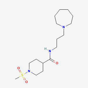 N-[3-(1-azepanyl)propyl]-1-(methylsulfonyl)-4-piperidinecarboxamide