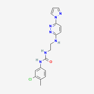 N-(3-chloro-4-methylphenyl)-N'-(2-{[6-(1H-pyrazol-1-yl)-3-pyridazinyl]amino}ethyl)urea