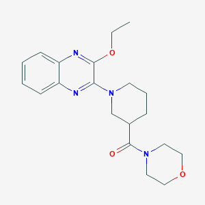 molecular formula C20H26N4O3 B4492279 [1-(3-Ethoxyquinoxalin-2-yl)piperidin-3-yl](morpholin-4-yl)methanone 