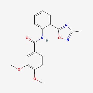 3,4-dimethoxy-N-[2-(3-methyl-1,2,4-oxadiazol-5-yl)phenyl]benzamide