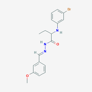 molecular formula C18H20BrN3O2 B449230 2-(3-bromoanilino)-N'-(3-methoxybenzylidene)butanohydrazide 