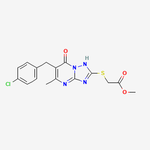 methyl {[6-(4-chlorobenzyl)-5-methyl-7-oxo-4,7-dihydro[1,2,4]triazolo[1,5-a]pyrimidin-2-yl]thio}acetate