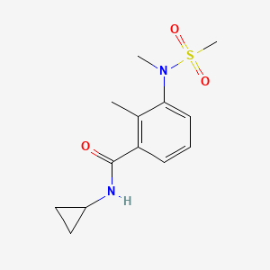 molecular formula C13H18N2O3S B4492321 N-CYCLOPROPYL-2-METHYL-3-(N-METHYLMETHANESULFONAMIDO)BENZAMIDE 