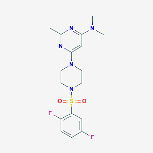 6-{4-[(2,5-difluorophenyl)sulfonyl]-1-piperazinyl}-N,N,2-trimethyl-4-pyrimidinamine