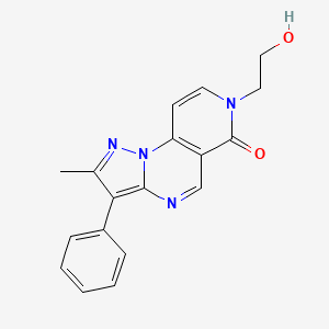 7-(2-hydroxyethyl)-2-methyl-3-phenylpyrazolo[1,5-a]pyrido[3,4-e]pyrimidin-6(7H)-one