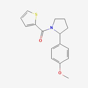 molecular formula C16H17NO2S B4492359 2-(4-methoxyphenyl)-1-(2-thienylcarbonyl)pyrrolidine 