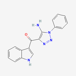 (5-amino-1-phenyl-1H-1,2,3-triazol-4-yl)(1H-indol-3-yl)methanone