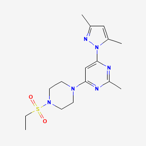 4-(3,5-dimethyl-1H-pyrazol-1-yl)-6-[4-(ethylsulfonyl)-1-piperazinyl]-2-methylpyrimidine