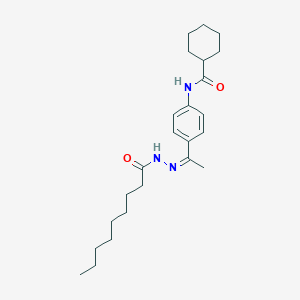 N-[4-(N-nonanoylethanehydrazonoyl)phenyl]cyclohexanecarboxamide